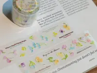 Pre-Order Meow Illustration Wildflower Field Glossy PET Tape With Kisscut