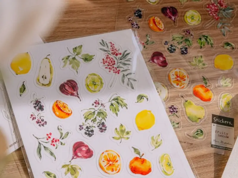 Pre-Order Meow Illustration Fruity Dream Clear PET Stickers