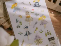 Pre-Order Meow Illustration Stationery Fairy 1 Clear PET Stickers