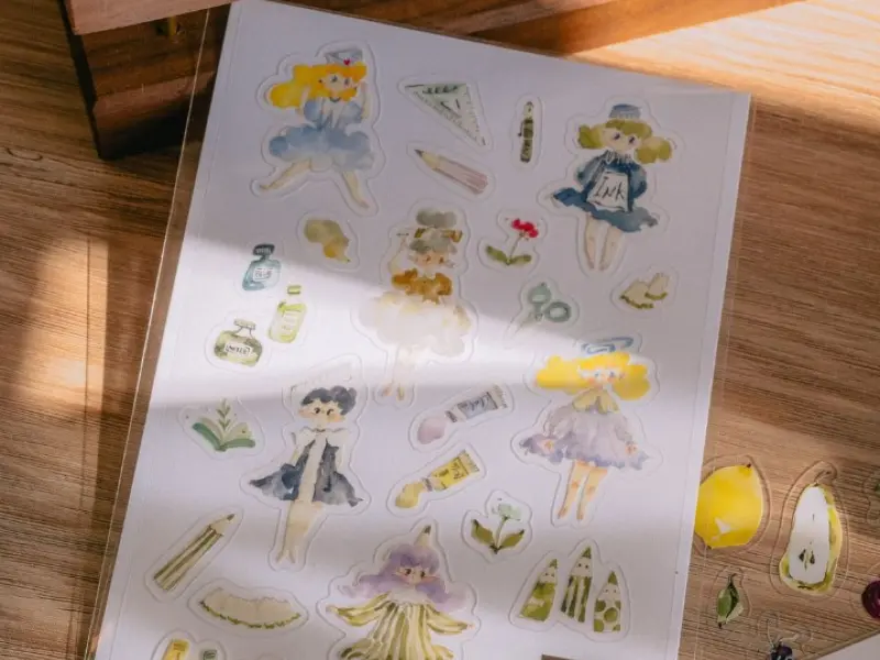 Pre-Order Meow Illustration Stationery Fairy 1 Clear PET Stickers