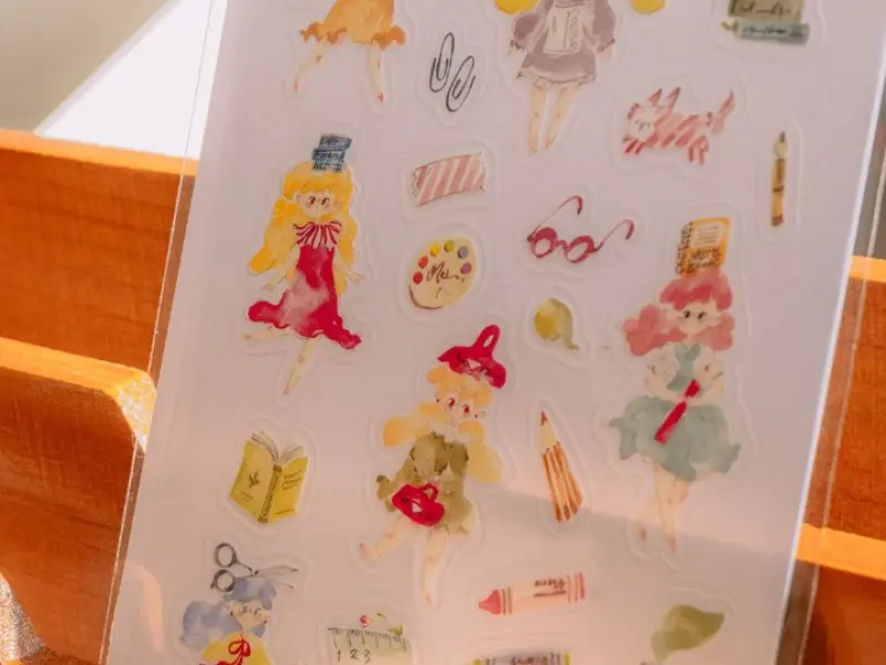 Pre-Order Meow Illustration Stationery Fairy 2 Clear PET Stickers