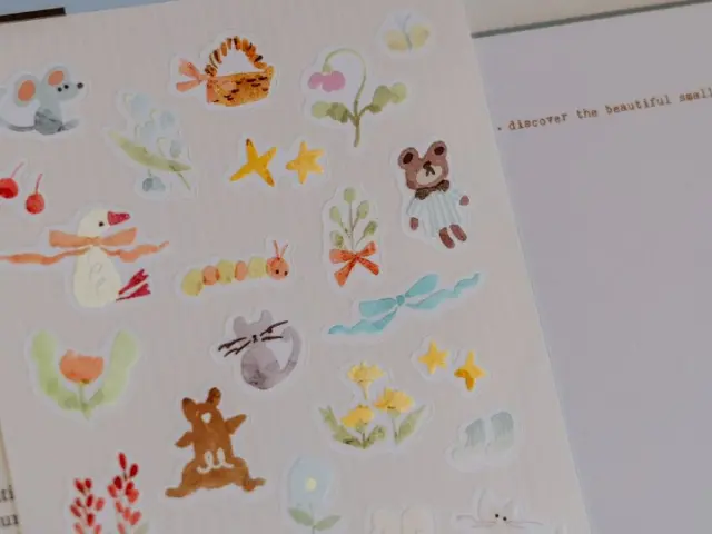 Pre-Order Meow Illustration Party in the Forest 1 Transparent Stickers