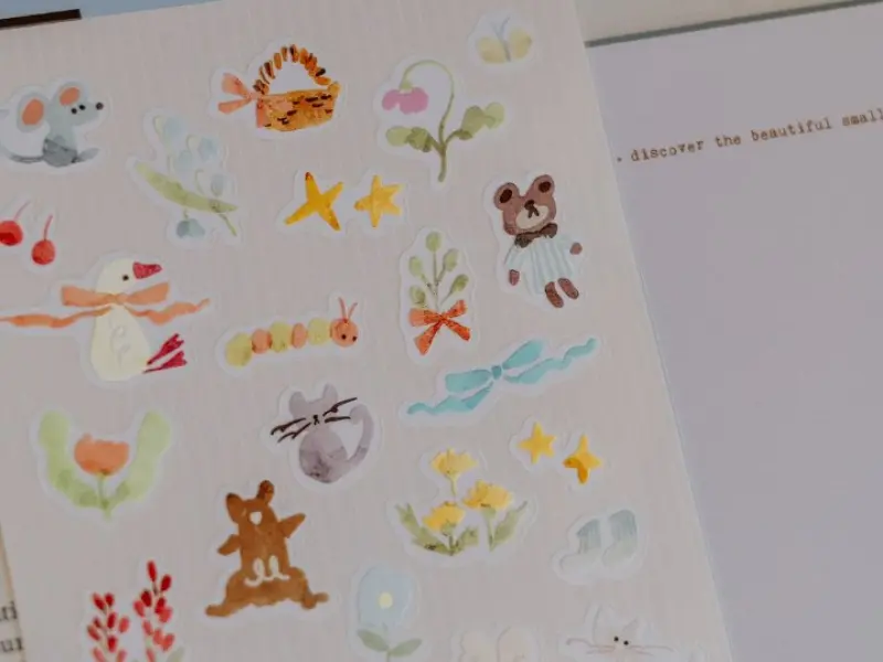 Pre-Order Meow Illustration Party in the Forest 1 Transparent Stickers