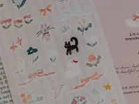 Pre-Order Meow Illustration Party in the Forest 2 Transparent Stickers