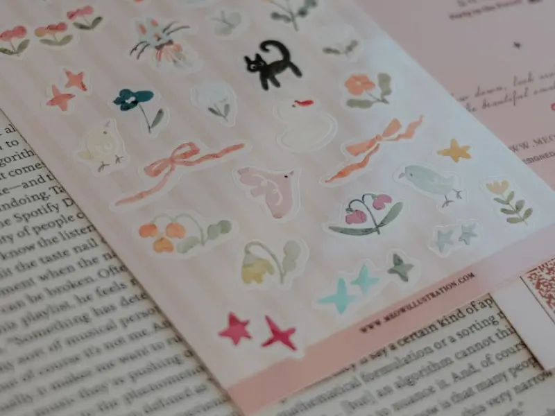 Pre-Order Meow Illustration Party in the Forest 2 Transparent Stickers