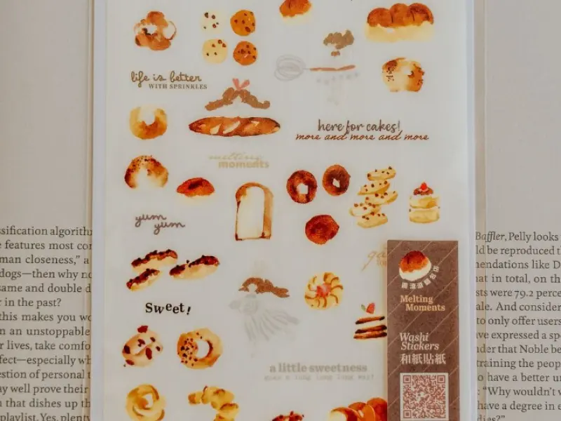 Pre-Order Meow Illustration Melting Moments Washi Stickers