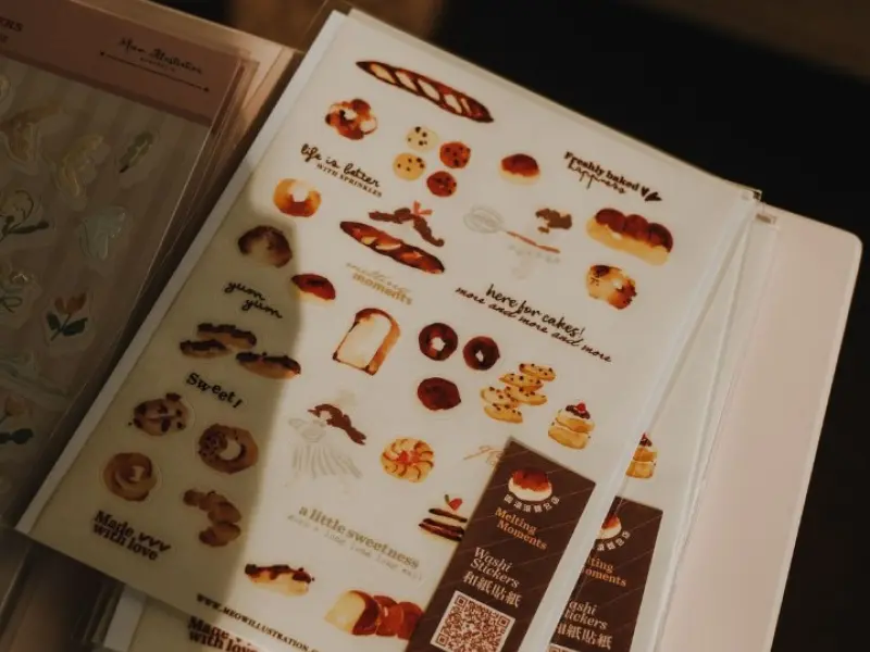 Pre-Order Meow Illustration Melting Moments Washi Stickers