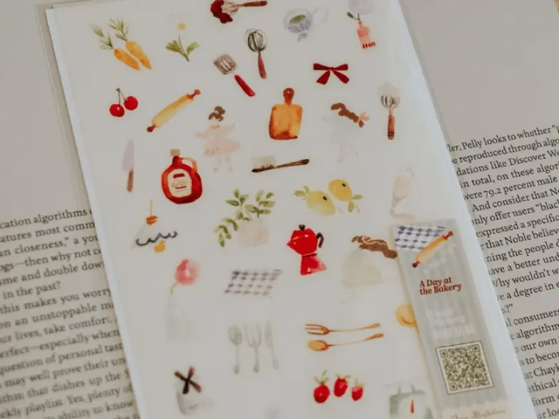 Pre-Order Meow Illustration A Day at the Bakery Washi Stickers