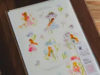 Pre-Order Meow Illustration Whispers in the Flower Field 1 Washi Stickers