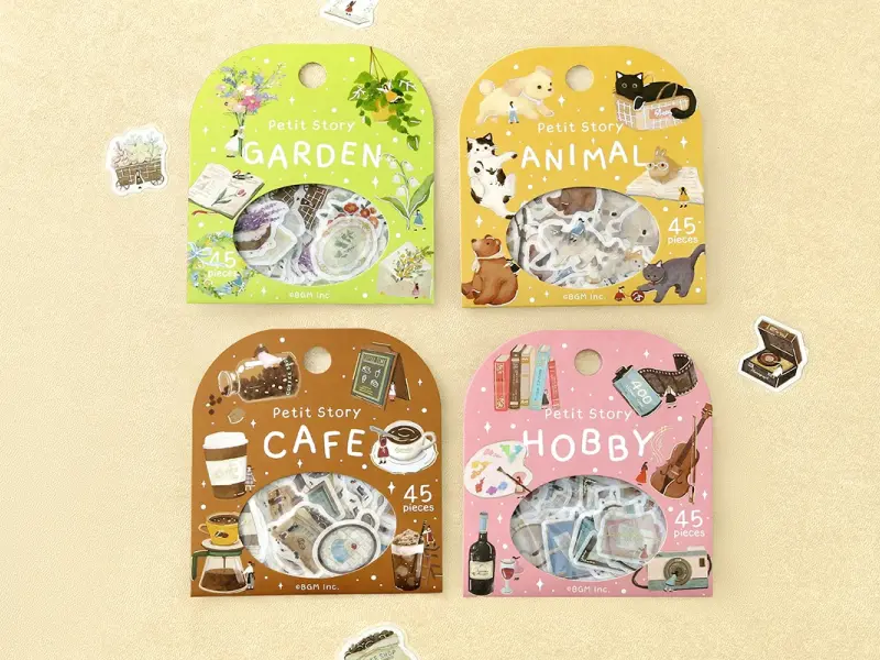 Pre-Order BGM Sticker Flakes Petit Story - Cafe