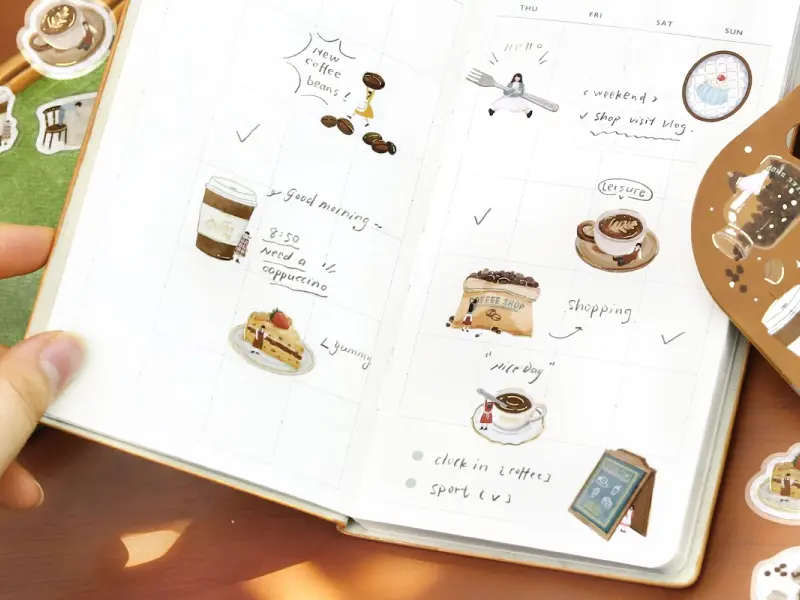 Pre-Order BGM Sticker Flakes Petit Story - Cafe