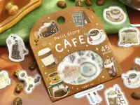 Pre-Order BGM Sticker Flakes Petit Story - Cafe