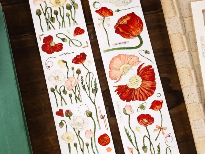 Reco Studio Washi Tape Sample - Poppy