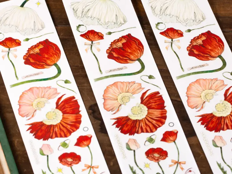 Reco Studio Washi Tape Sample - Poppy