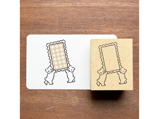Stamp Marche Label Companion Stamp - Bear Frame