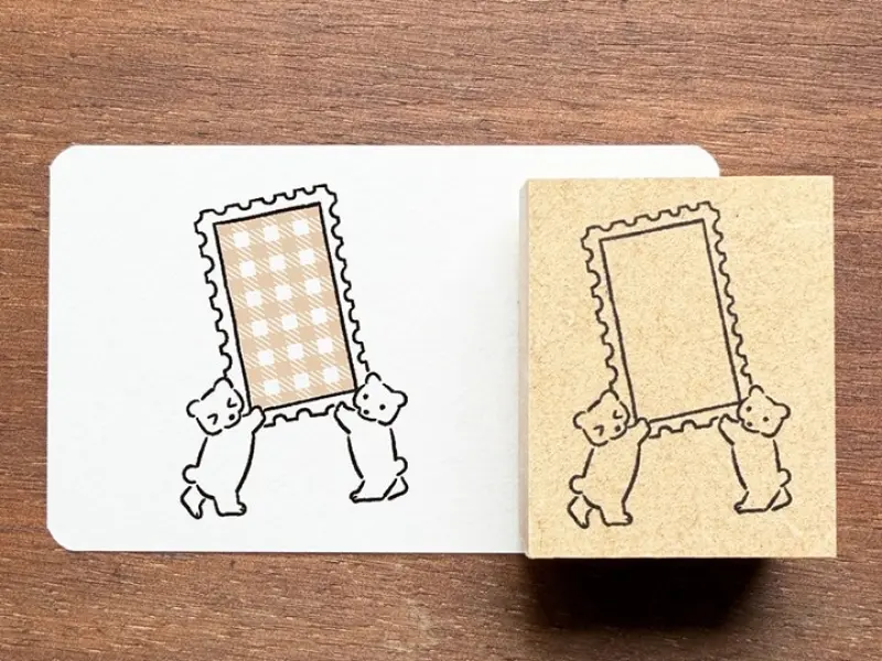 Pre-Order Stamp Marche Label Companion Stamp - Bear Frame