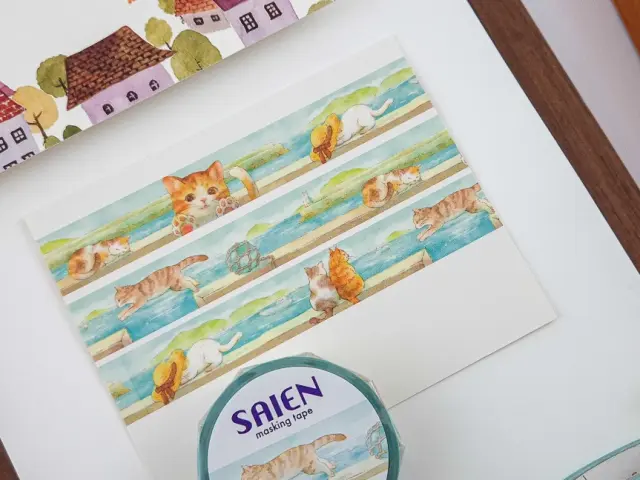 Saien Washi Tape - Island Cat