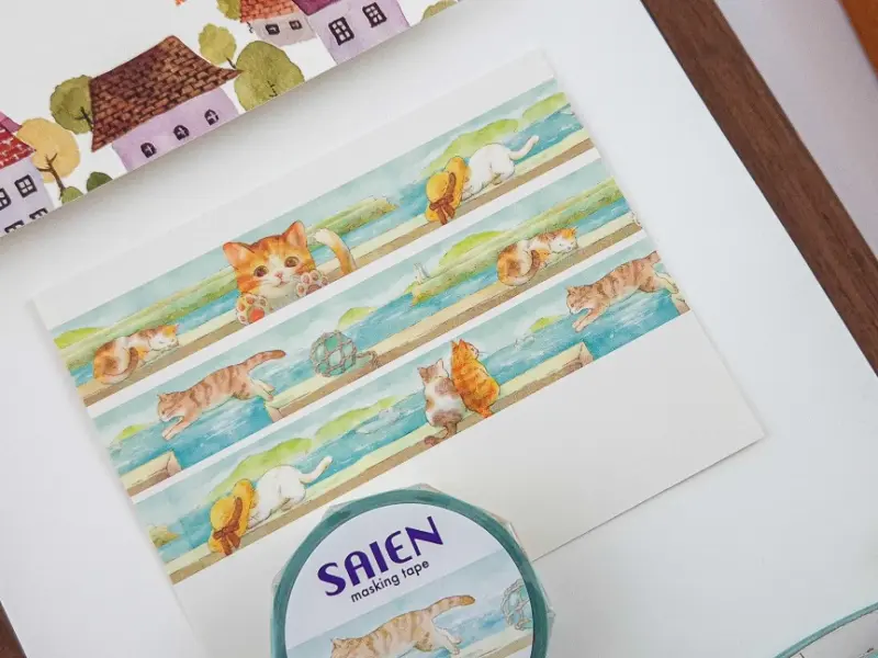 Saien Washi Tape - Island Cat