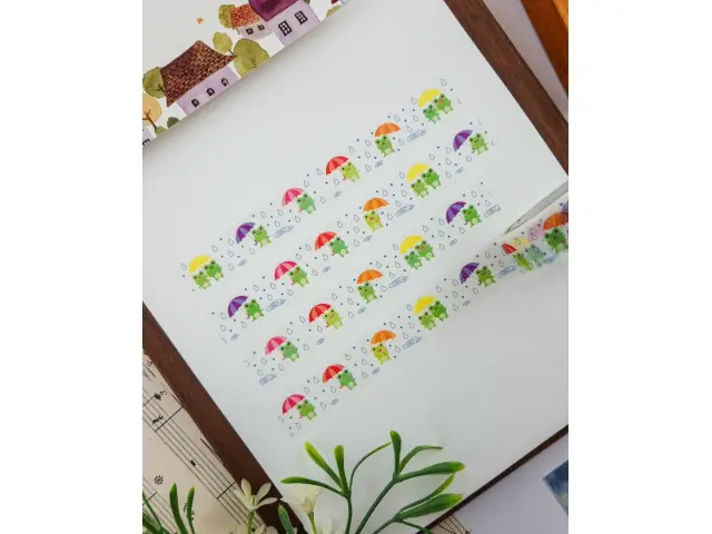 Saien Washi Tape - Frogs And Rain
