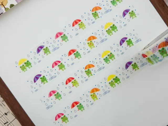 Saien Washi Tape - Frogs And Rain