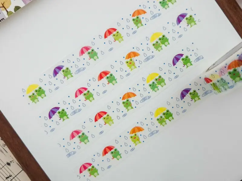 Saien Washi Tape - Frogs And Rain
