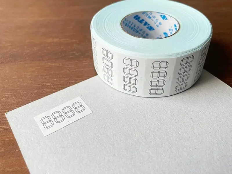 Pre-Order Stamp Marche Label Sticker Roll - Digital Numbers