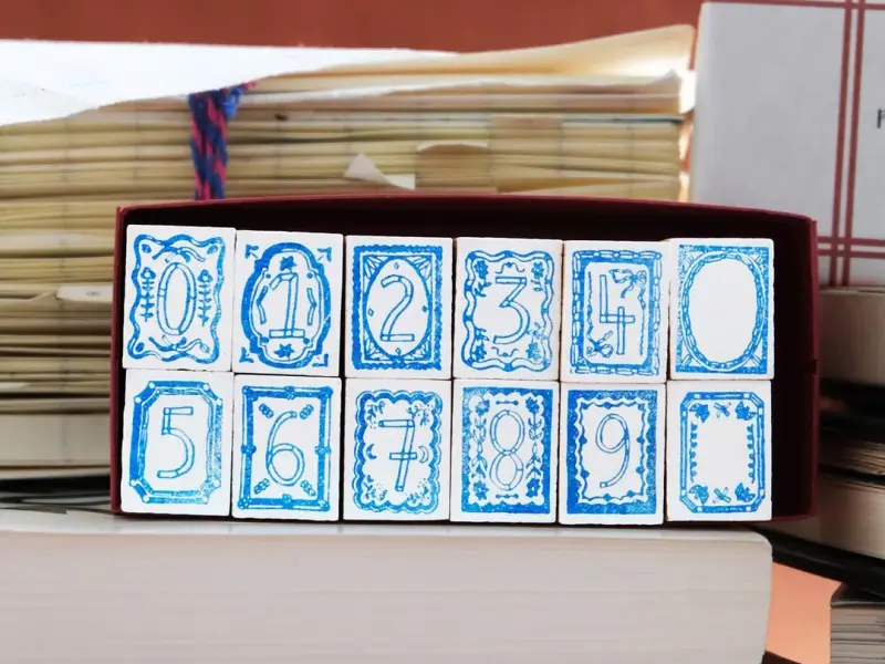 Pre-Order Kurukynki Wooden Rubber Stamp The Counting Gallery - Number Set