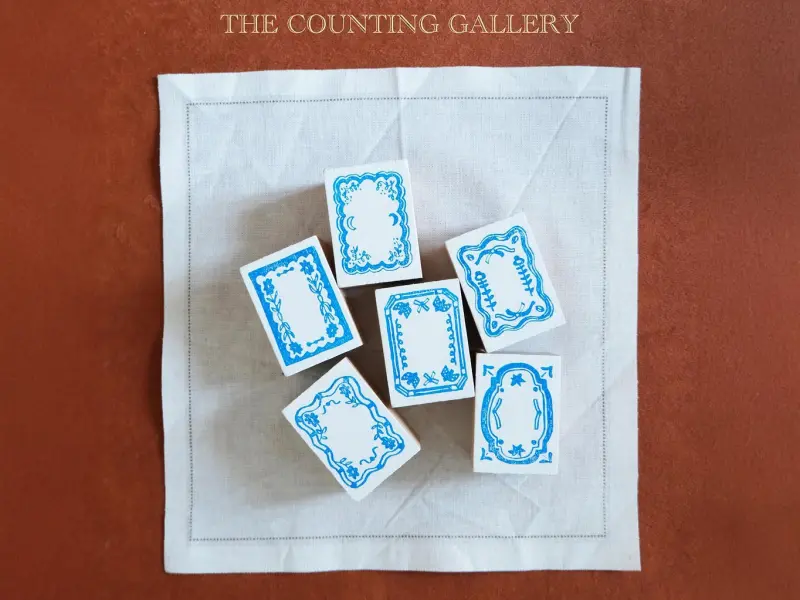 Pre-Order Kurukynki Wooden Rubber Stamp The Counting Gallery - Frame B