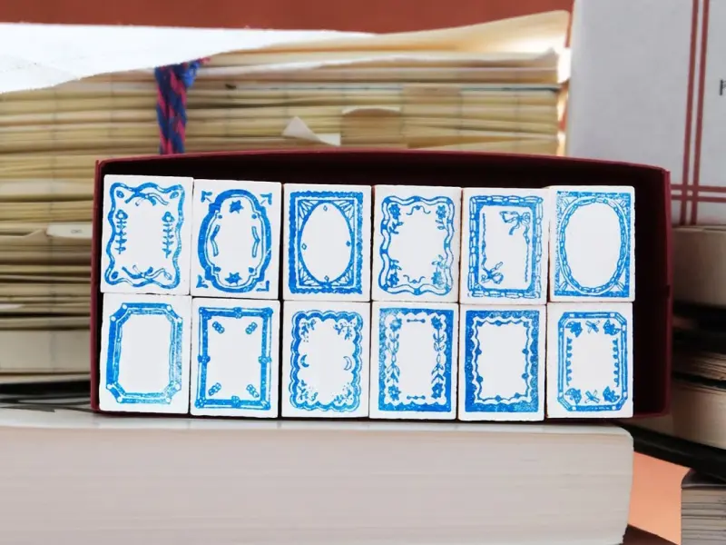 Pre-Order Kurukynki Wooden Rubber Stamp The Counting Gallery - Frame Set
