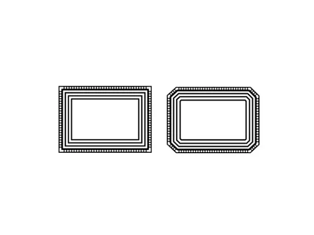 Kurukynki Wooden Rubber Stamp The Frame Gallery No.4 - Classic Frame Set