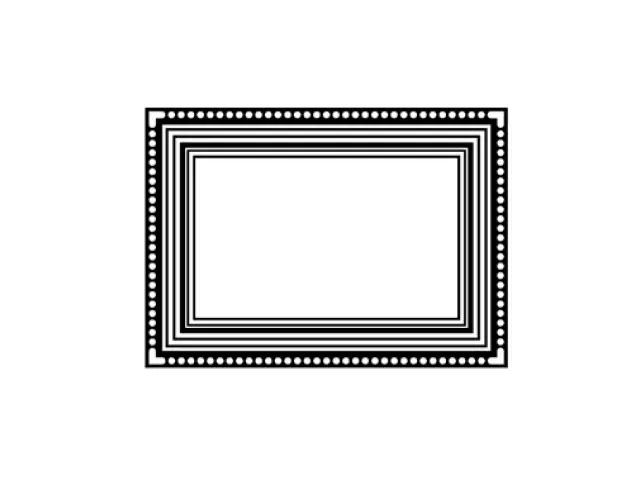 Kurukynki Wooden Rubber Stamp The Frame Gallery No.6 - Classic Frame A