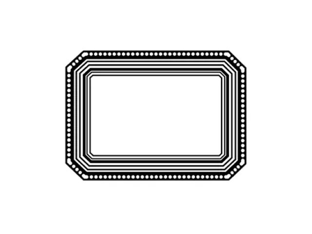 Kurukynki Wooden Rubber Stamp The Frame Gallery No.6 - Classic Frame B