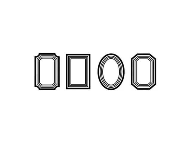 Kurukynki Wooden Rubber Stamp The Frame Gallery - XXS Set