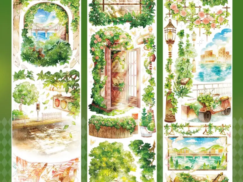 Shine Washi Tape Sample - Time Street Emerald