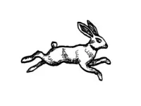 Pre-Order Kurukynki Wooden Rubber Stamp The Dream Ledger - Hare