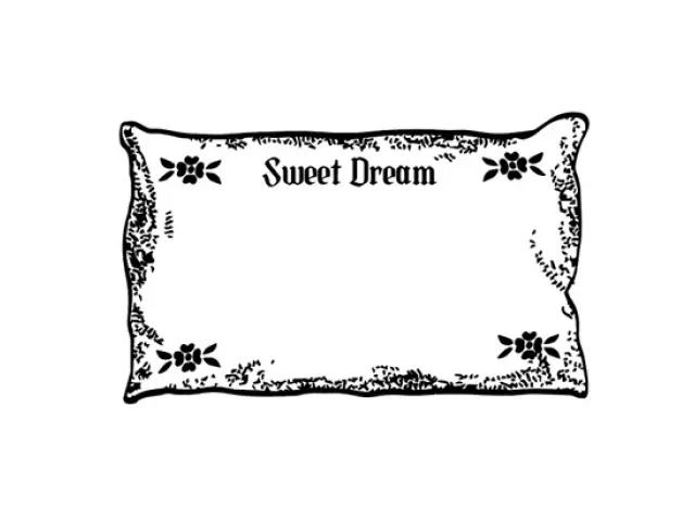 Kurukynki Wooden Rubber Stamp The Dream Ledger - Pillow A