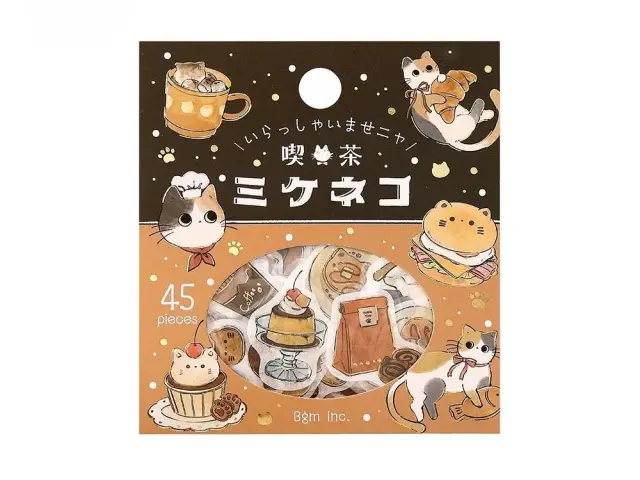 BGM Sticker Flakes Welcome, Meow! - Kuroneko Cafe