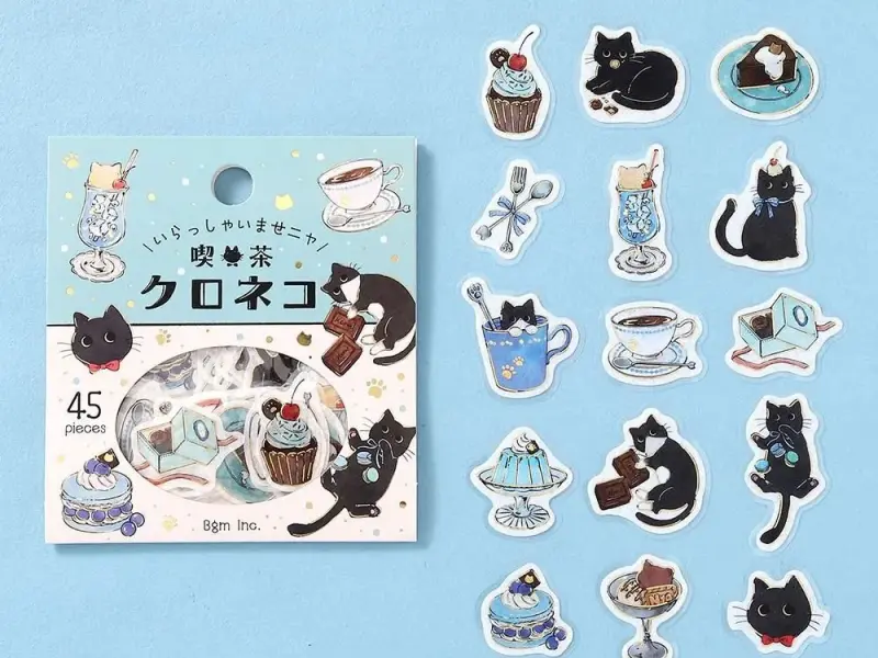 BGM Sticker Flakes Welcome, Meow! - Cafe Mikeneko