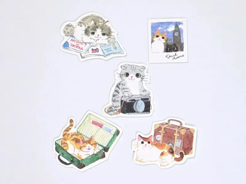NB Co. Sticker Flakes Cat - Travel