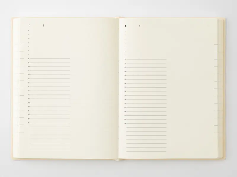 Pre-Order 2027 MD [A5] Notebook Diary 1 Day 1 Page