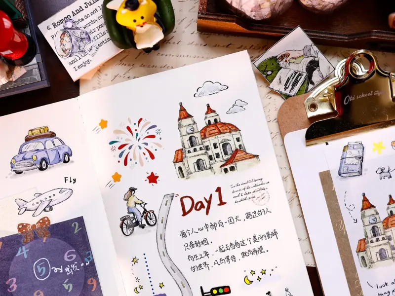 Pre-Order Xiaobaijia Die-Cut Washi Tape - Journey