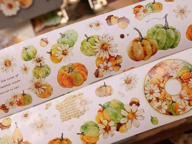 Pre-Order Xiaobaijia Kiss-Cut Washi Tape - Pumpkin Patch