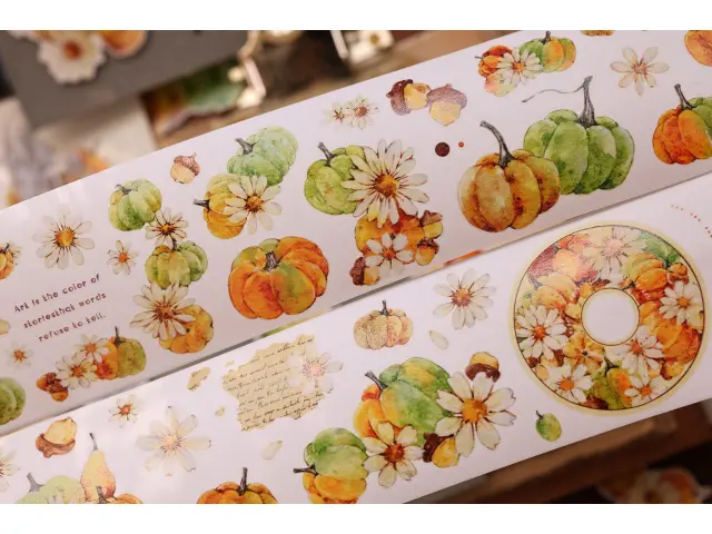 Pre-Order Xiaobaijia Kiss-Cut Washi Tape - Pumpkin Patch