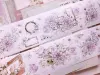 Pre-Order Xiaobaijia Die-Cut Washi Tape - Floral Smoky Purple