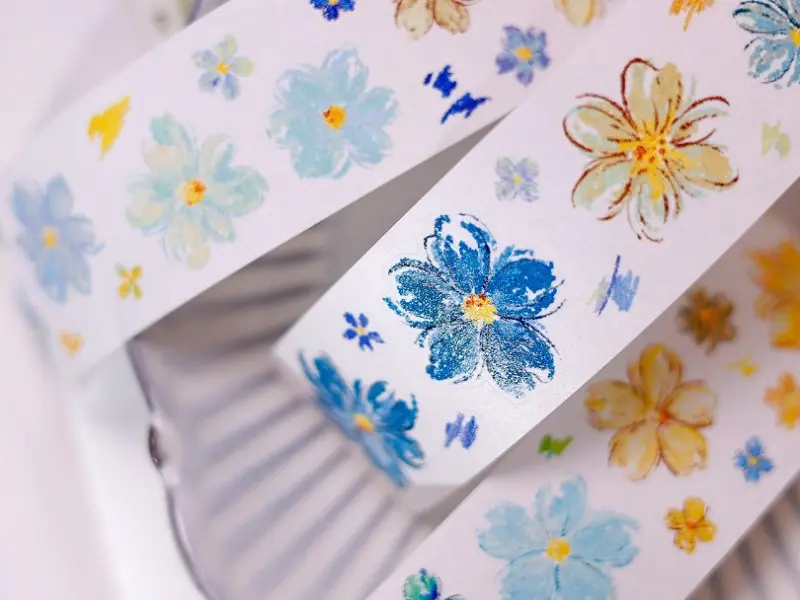 Pre-Order Xiaobaijia Die-Cut Washi Tape - Pastel Flower Town