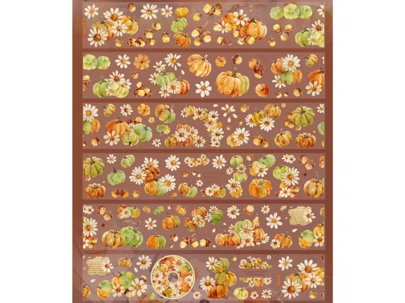 Pre-Order Xiaobaijia Kiss-Cut Washi Tape - Pumpkin Patch