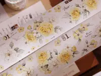 Pre-Order Xiaobaijia Kiss-Cut Washi Tape - Yellow Rose