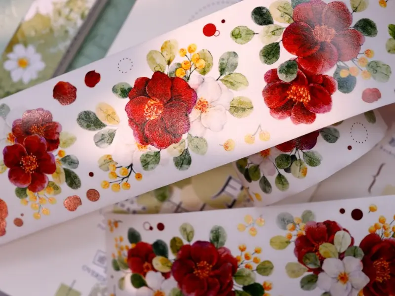 Pre-Order Xiaobaijia Die-Cut Washi Tape - Red Tea Spring