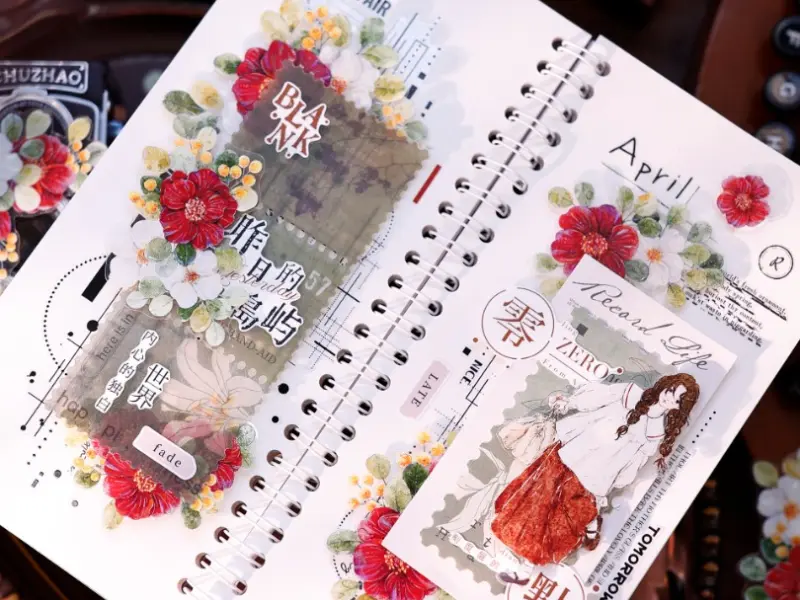 Pre-Order Xiaobaijia Die-Cut Washi Tape - Red Tea Spring