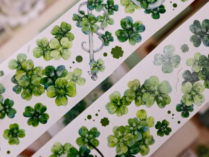 Pre-Order Xiaobaijia Kiss-Cut Washi Tape - Four-Leaf Clover